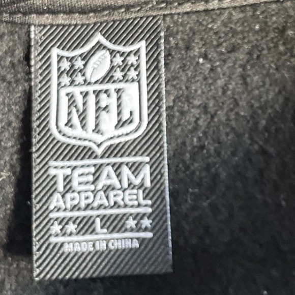 New Orleans Saints NFL Team Apparel Black Grey Pullover Hoodie Size L - Picture 4 of 9